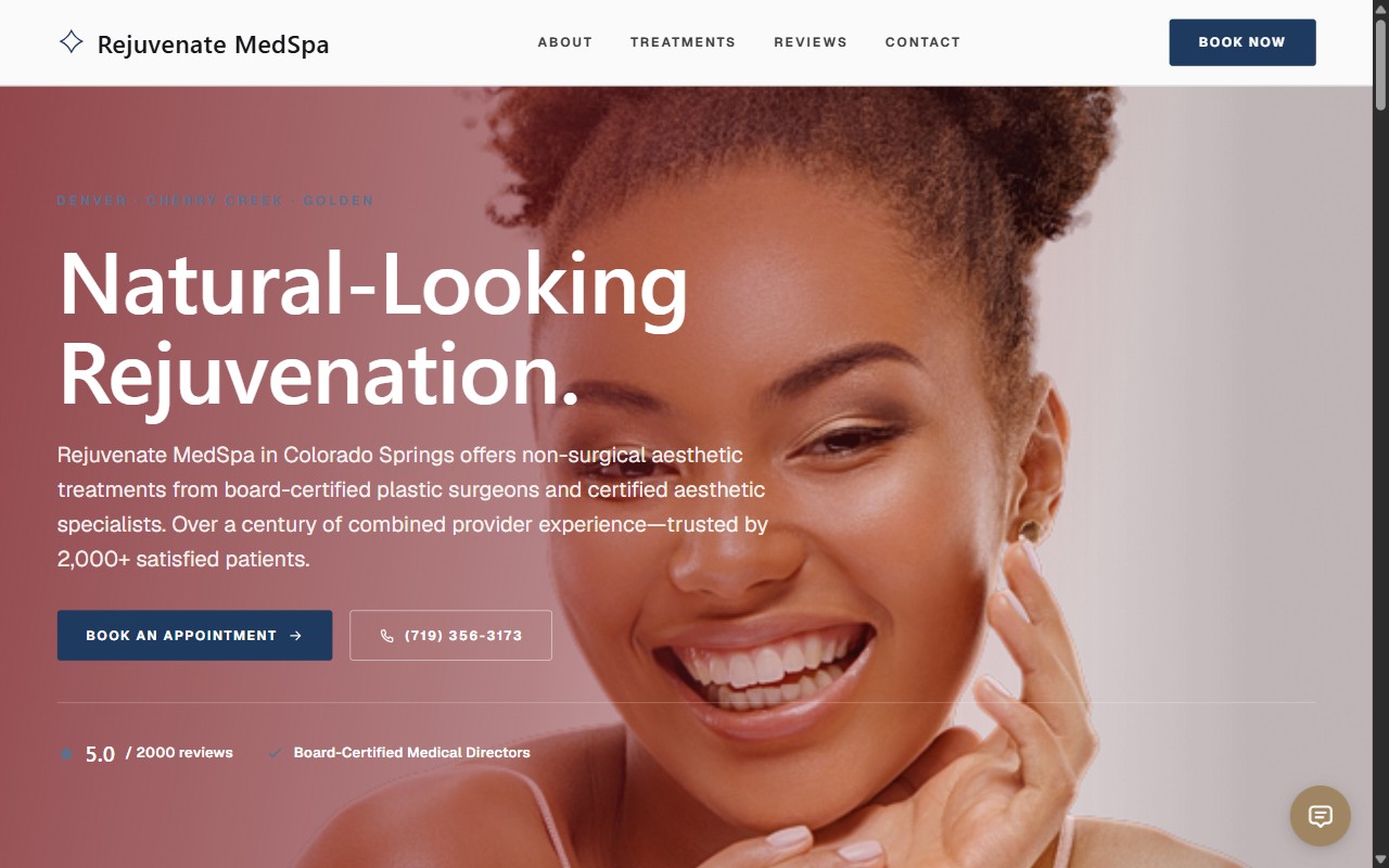 Rejuvenate MedSpa — live SeldonFrame workspace
